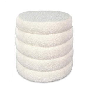 Pouf coffre bouclette blanc