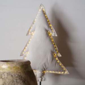 SAPIN LUMINEUX VELOURS BLANC
