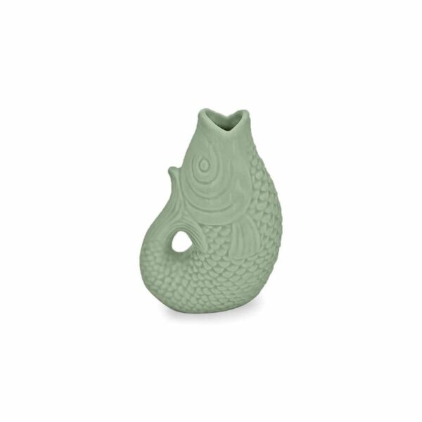 Vase poisson en cÃƒÂ©ramique matcha
