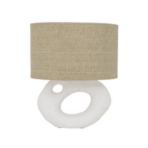 LAMPE A POSER EN GRES BLANC