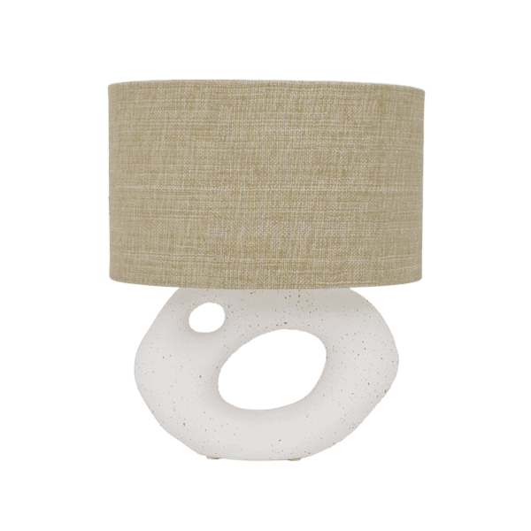 LAMPE A POSER EN GRES BLANC