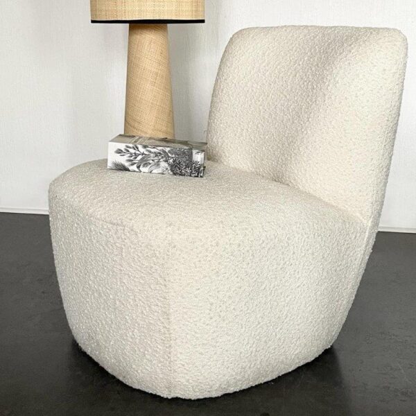 Fauteuil Bouclette Blanc - Image 3