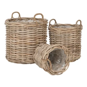 Ensemble de 3 paniers en rotin